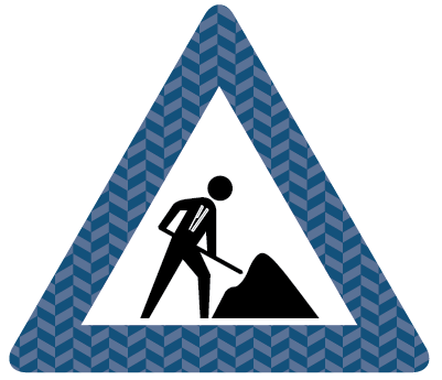 Icon of worker shoveling with PD on their chest